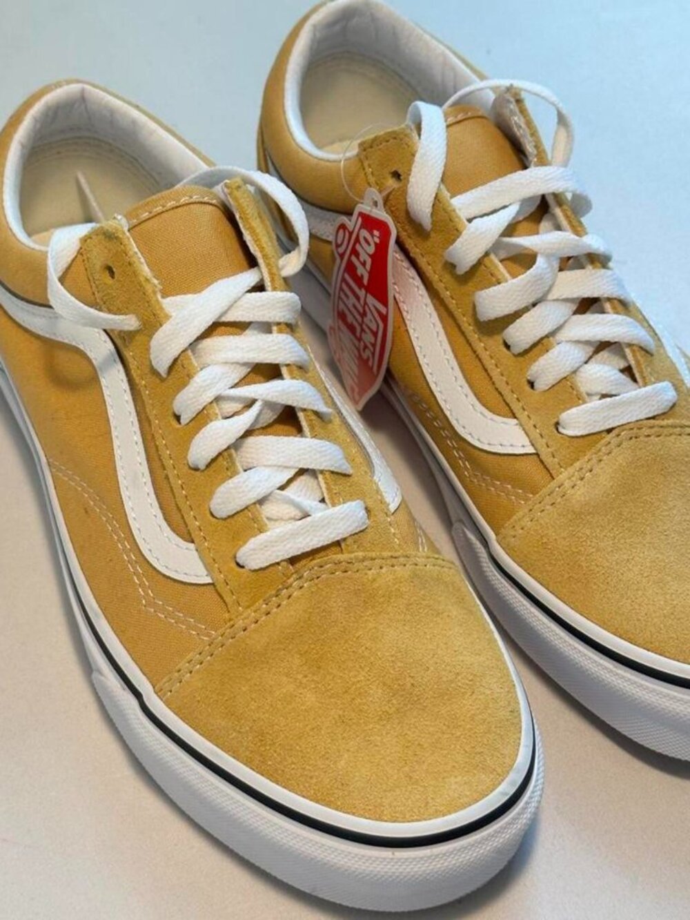 Vans Women's Yellow and Tan Trainers
